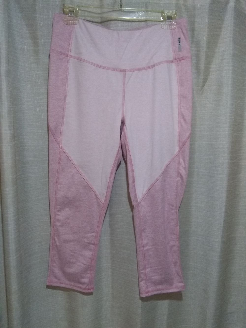 RBX Pink Heathered Capri Leggings